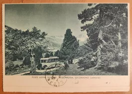 Brief- Postkarte Landesausstellung 1939 Postauto Lukmanier