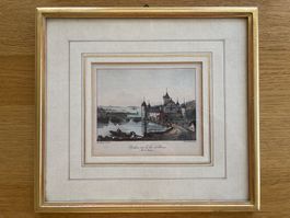 Nidau sur le lac de Berne - Du Bois / Lemercier um 1840