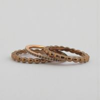 Ring-Set aus 3 Ringen – Edelstahl –Grösse 62