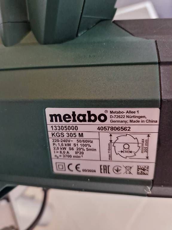 Metabo Seghe: Kappsäge Metabo KGS 305 M – Usato da Oberrohrdorf venduto da nad_yn5l 3
