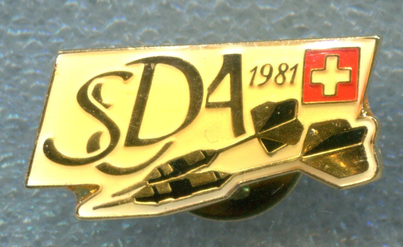 Plaketten & Abzeichen: Swiss Darts Association  1981 – Gebraucht aus Winterthur von Sammleroase