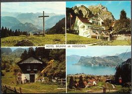 HERGISWIL Werbung Hotel Rest. Brunni - Luftseilbahn