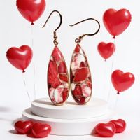 Boucles d'oreilles Turquoise Rouge