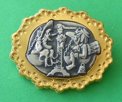 Basel Fasnachtsplakette Gold 1982 mit Nadel