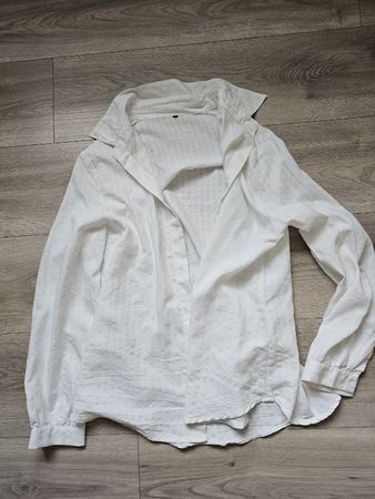 Bluse mit feinen Silberstreifen