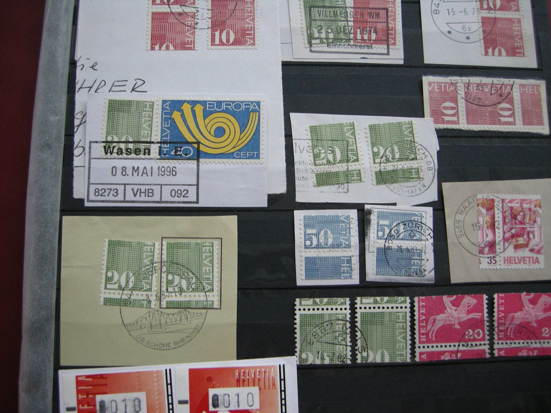 Tutti i francobolli: LOT MASCHINENSTEMPEL, RARE ABSCHNITTE – Usato da Rüti ZH venduto da jupi1945 2