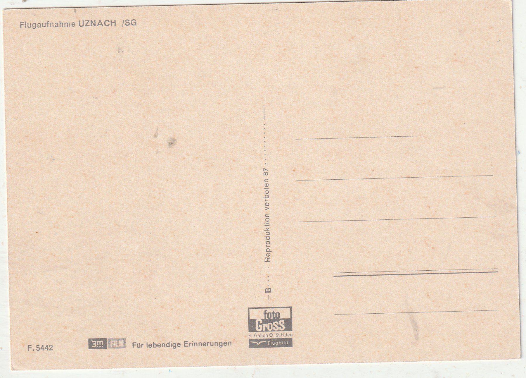 Cartes postales: Uznach – D'occasion à Lumbrein par made02 1