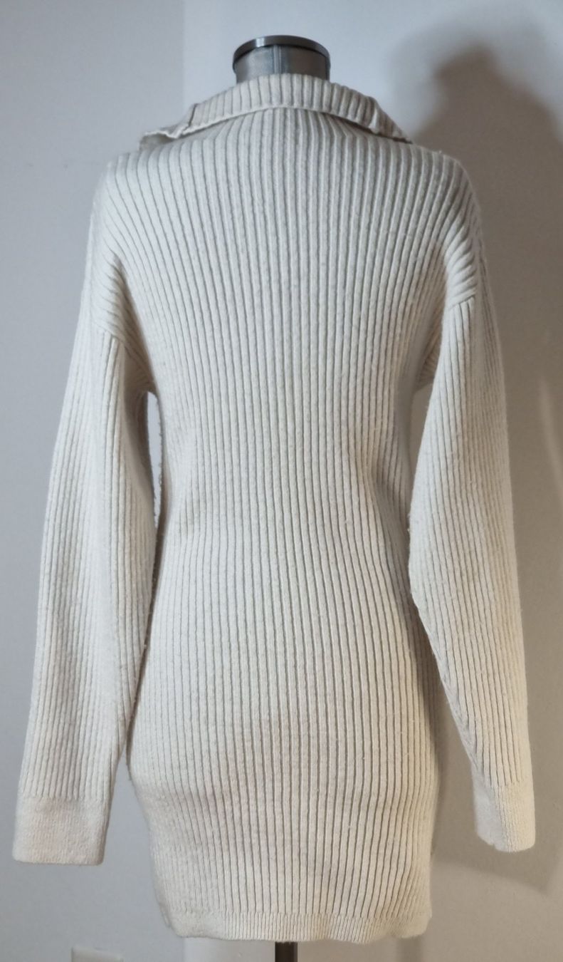 H&M Vestiti: M/L (38) 40/42 schlichtes STRICKKLEID écru / Longpullover – Usato da Dürnten venduto da Bachtelsurfer 3