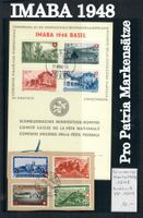 IMABA 1948 Basel Pro-Patria Karte+Ausschnitt P.P.1944 Marken