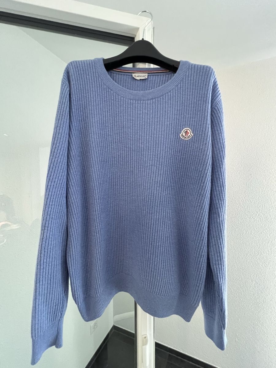 Moncler Maglioni & Felpe: Moncler Pullover blau aus Baumwolle Gr. M – Nuovo (secondo la descrizione) da Winterthur venduto da ChicMarkt