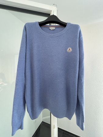 Moncler Pullover blau aus Baumwolle Gr. M