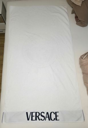 Versace Duschtuch, Weiss, Top Zustand für den Sommer! Gross
