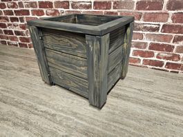 Holz-Blumentopf, Handgefertigt, Neu, Massivholz, Top!