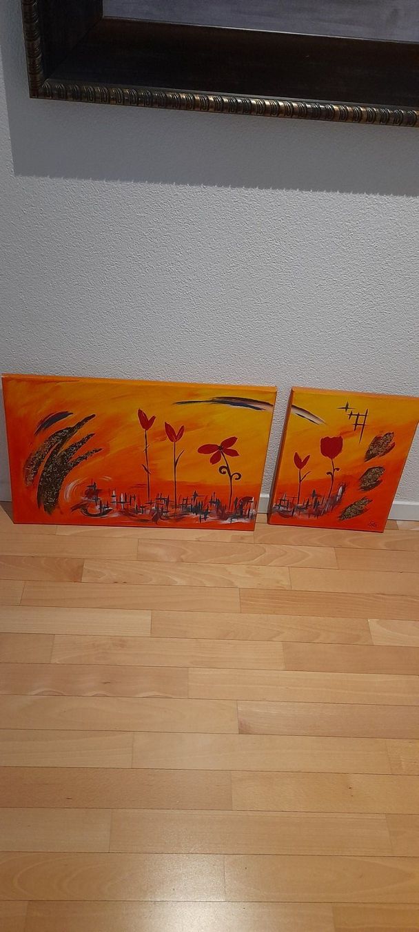 Tableaux: Anna Efka Acrylbild Fleur Princess – D'occasion à Schiers par Carmela8