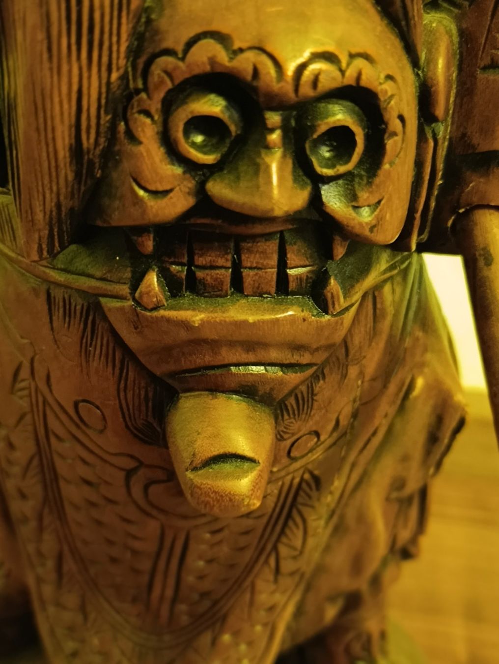 Statuette: Holz Statue, chinesischer Krieger, Antik-Top – Usato da Basel venduto da adler024 9