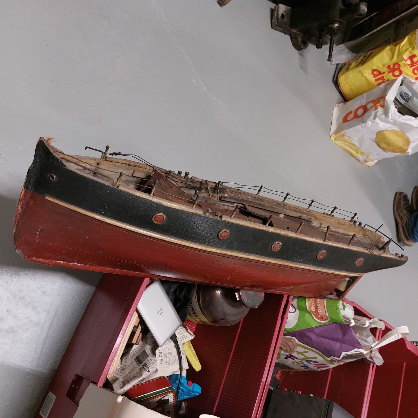 Kit di modellismo & Modellini statici: Modellboot, ca1920 er Lang ca 96 cm, Holz – Usato da Freienbach venduto da Stuagert
