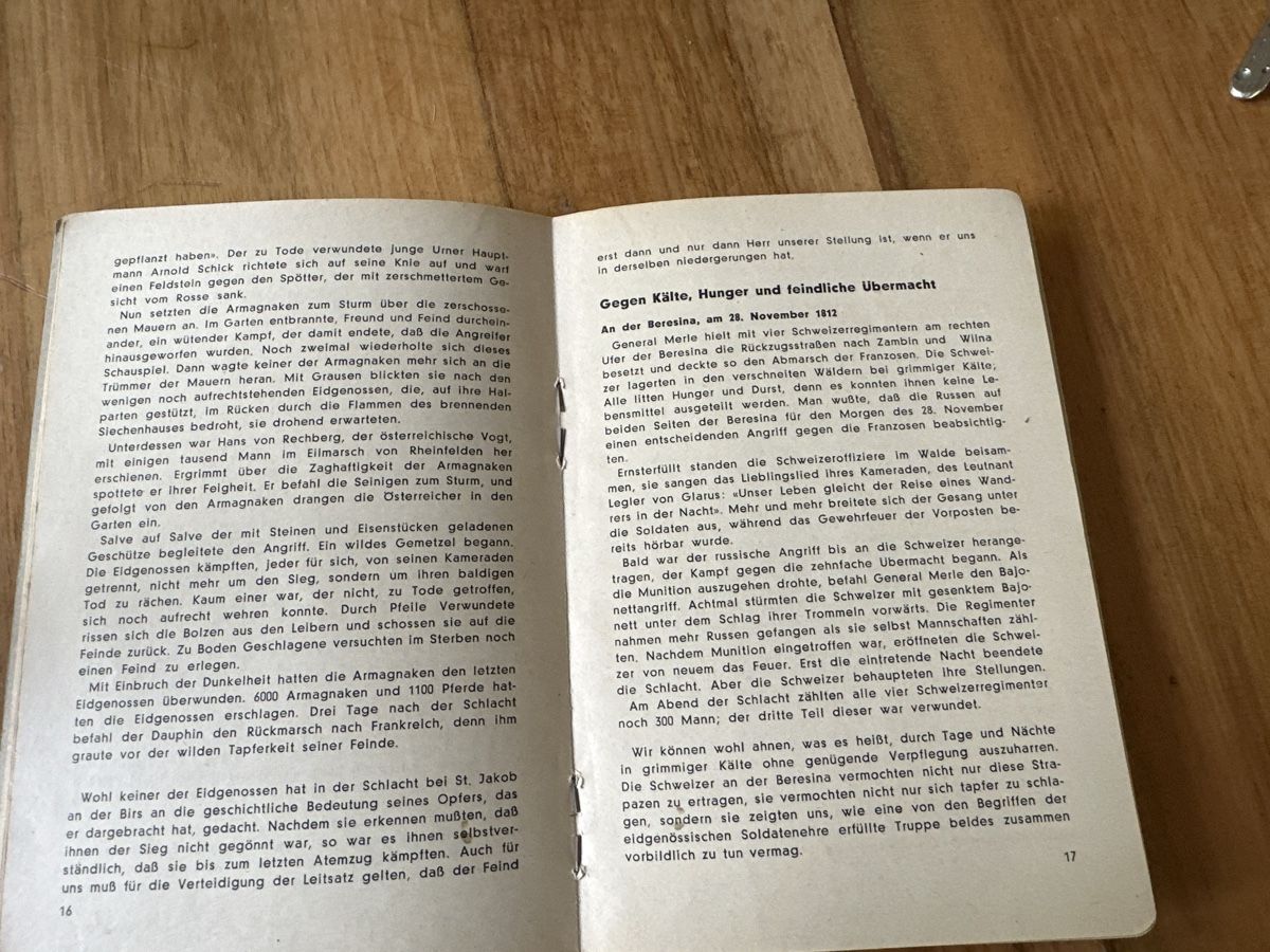 Libri: Büchlein Schweizer Wehr Schweizerischer Soldatengeist  – Usato da Frauenfeld venduto da aluma14 2