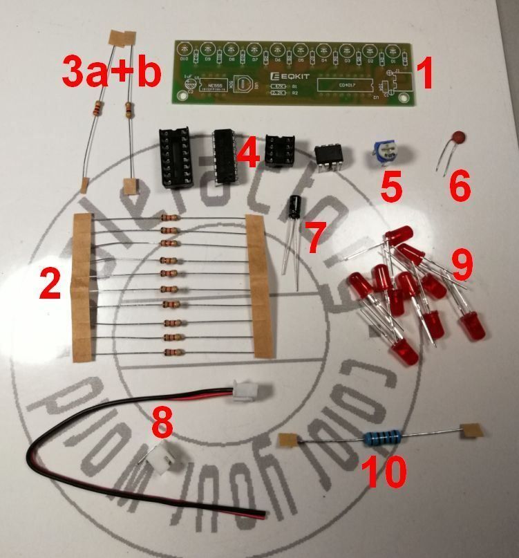 Elektronikbauteile: 10fach Lauflichtmodul 4.5/12V-DC Bausatz – Neu und originalverpackt aus Luzern von Salefactory 1