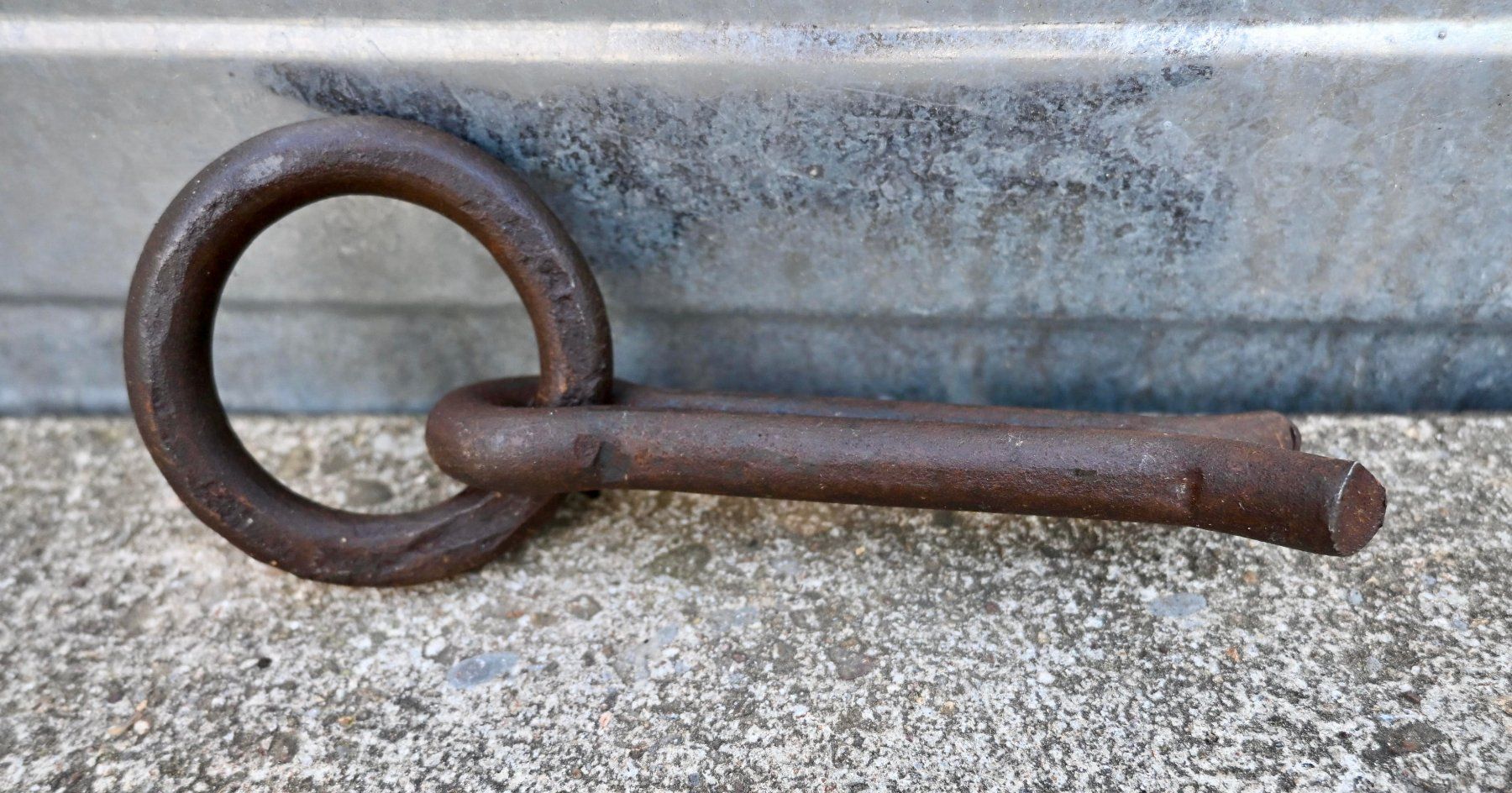 Ferramenta: alter Eisen - Wandhaken mit Ring - geschmiedet – Usato da Pfaffhausen venduto da mono_rec 6