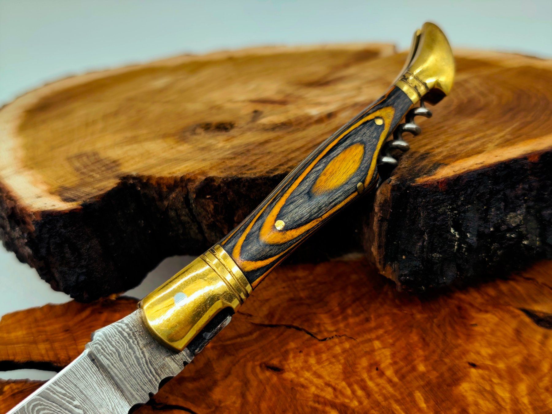 Accessori: Laguiole Damast Messer Klappmesser echtes Damastmesser – Nuovo e nell'imballaggio originale da Arlesheim venduto da Premius_1 4