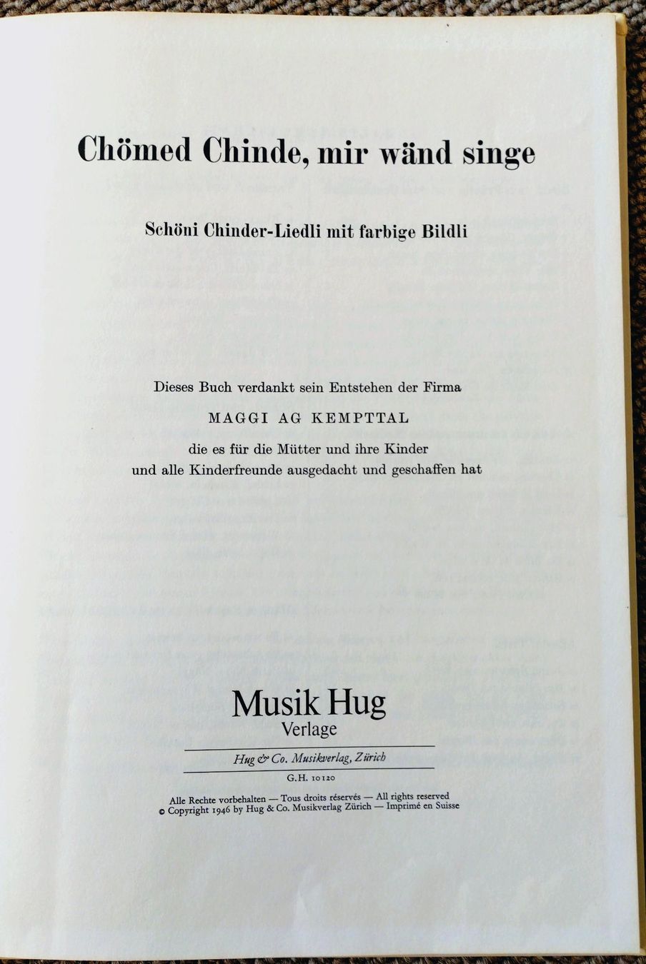 Libri: Chömed Chinde, mir wänd singe! Ca. 1981 – Usato da Uster venduto da Junipa 1