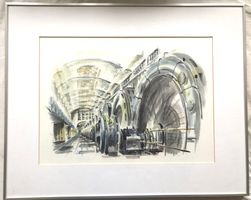 Rudolf Schütz (1941-2021) - Aquarell - Kraftwerk