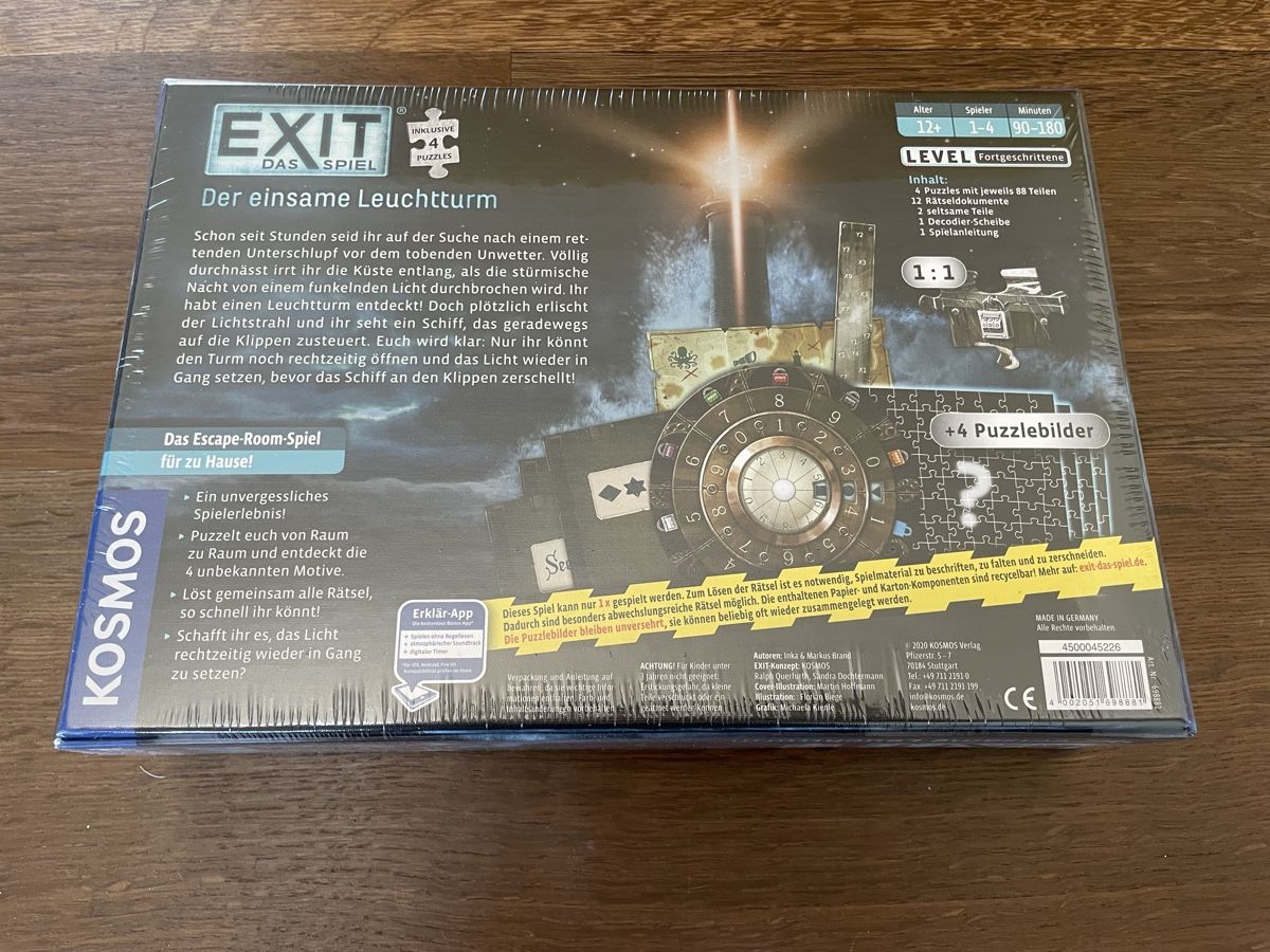 Kosmos Giochi: Exit Das Spiel: Der einsame Leuchtturm inkl. 4 Puzzles – Nuovo e nell'imballaggio originale da Zollikofen venduto da Prosecco7 1