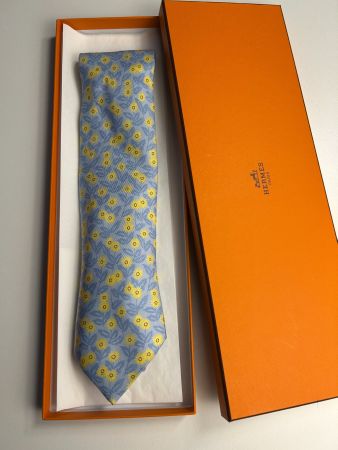 Hermès Blumen Krawatte