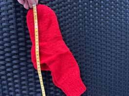 Wollsocken reine Wolle Rot