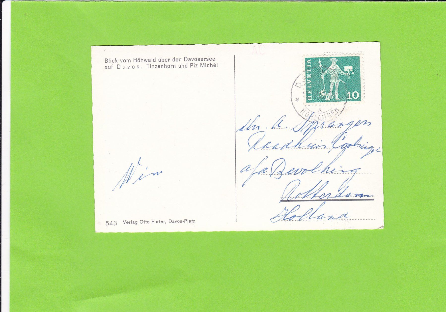 Cartoline postali: Davosersee – Usato da St. Peterzell venduto da neckertal 1