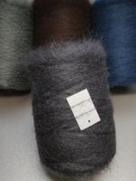 Wolle Superkid Mohair von Ilaria, Aurora 285g grigio scuro