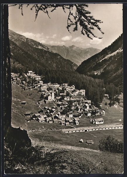Cartes postales: AK Bosco-Gurin, Teilansicht mit Bergen – D'occasion à Berlin par bartko-reher