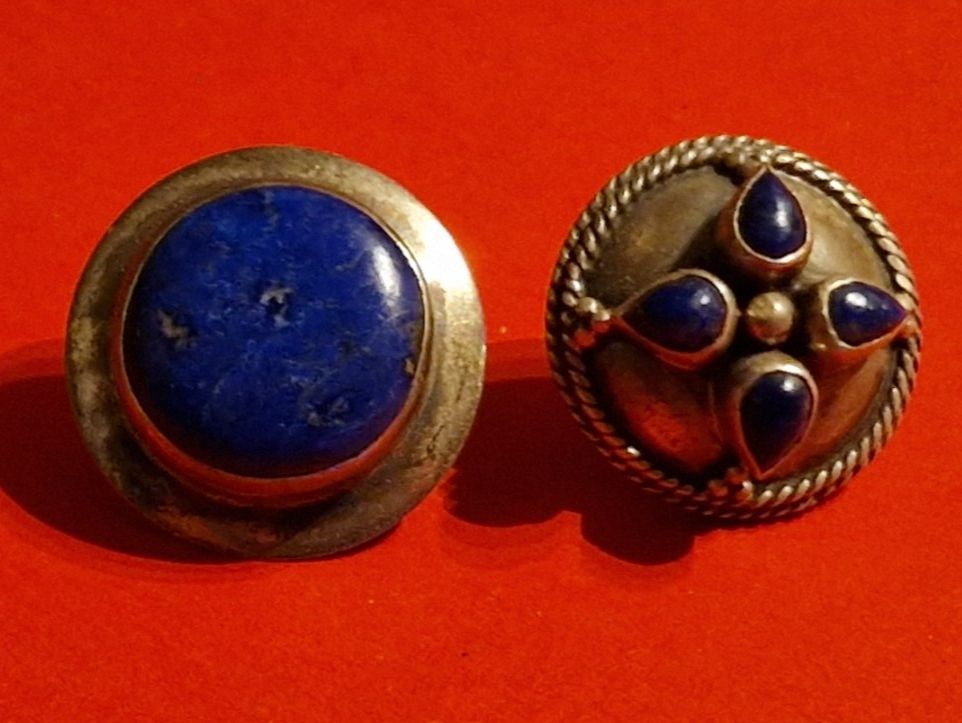 Boucles D'oreilles Art Déco Argent Massif 925 Avec Pierres Vertes - Occasion, Marque Générique