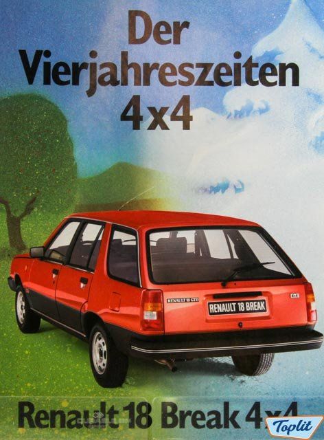 NEUWAGEN PROSPEKT RENAULT R18 BREAK 4X4 GTL GTD 1983 Gebraucht 