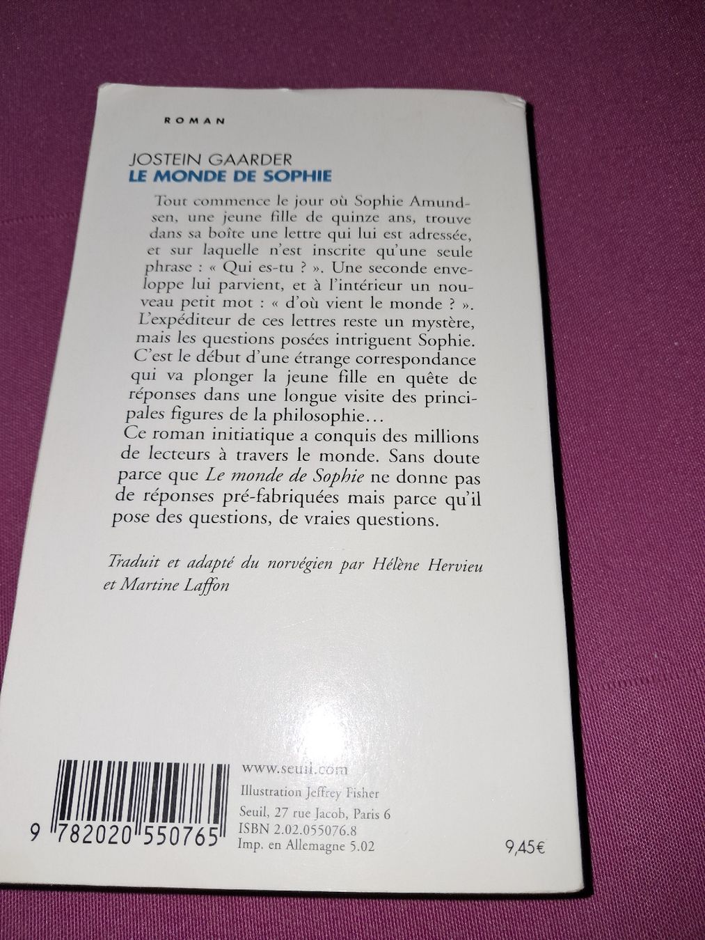 Bücher: Jostein Gaarder le monde de sophie – Gebraucht aus Le locle von juliensaran 1