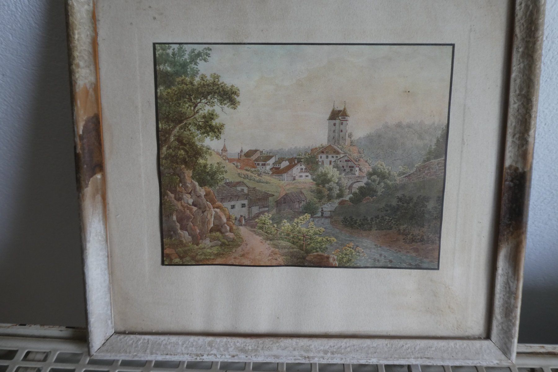 Gemälde: tableau  château de Valangin – Gebraucht aus Fontaines NE von monloisir