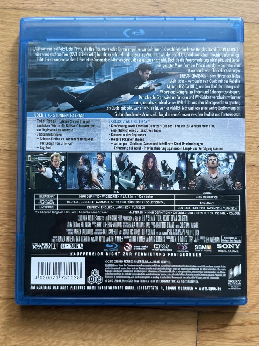 Alle DVDs: Total Recall - 2-Disc Blu-ray Extended Director's Cut – Gebraucht aus Kölliken von nerdorado 1