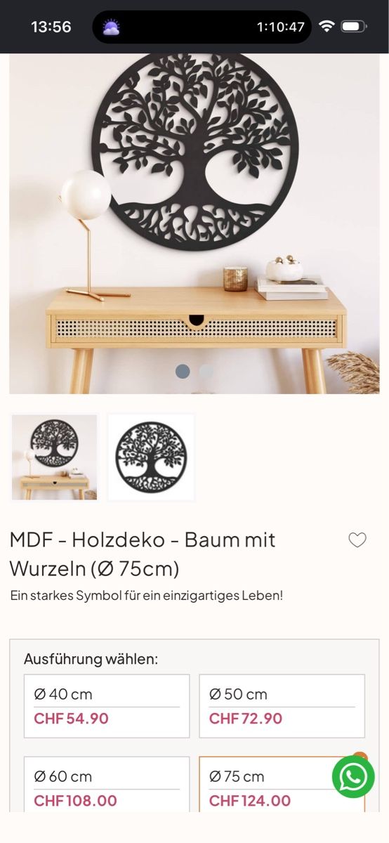 Toutes les décorations: Lebensbaum Wanddeko 75cm – D'occasion à Langnau am Albis par Vanessa91_LA