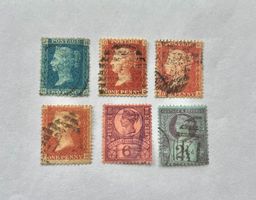 Collection de timbres anciens «One Penny» à saisir!