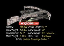 Arbalète Excalibur Axiom SMF camouflage avec accessoires