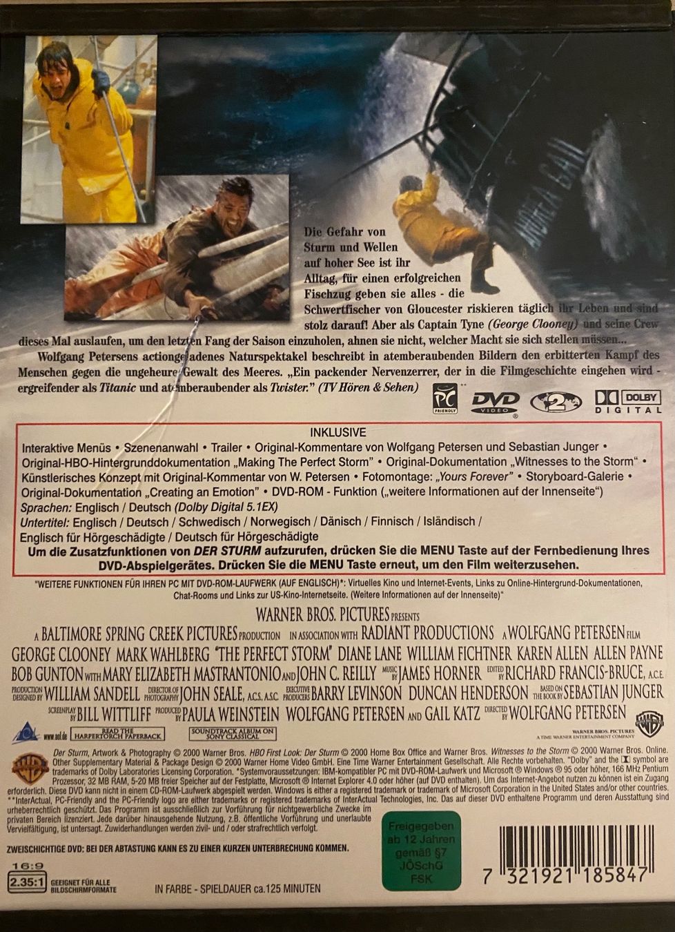 Der Sturm DVD mit George Clooney und Mark Wahlberg (Gebraucht) in Baden