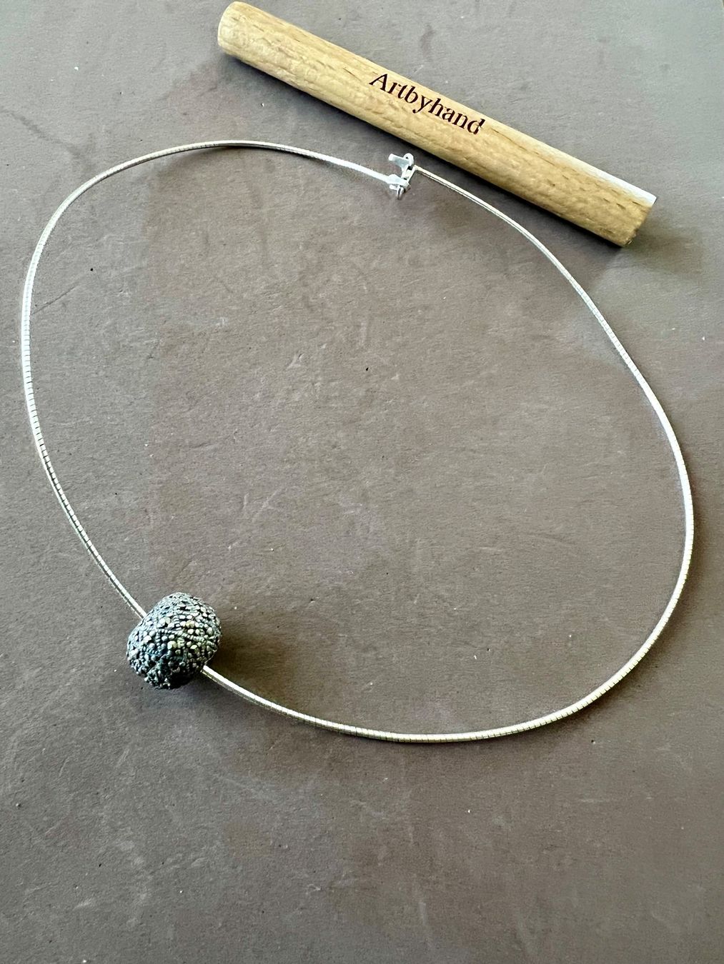 Catenine: 925 Silber Schlangenkette & funkelnder Markasit-Silberkugel – Usato da Ruswil venduto da artbyhand 8
