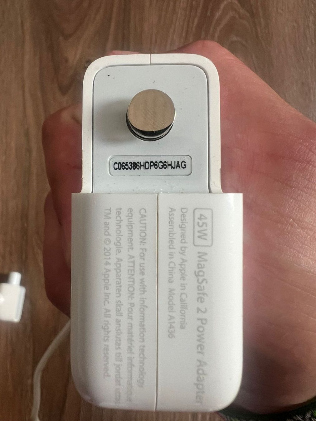 Apple Caricabatterie: Chargeur MacBook Apple MagSafe 2 blanc – Usato da Môtiers NE venduto da ElGreco3099 4