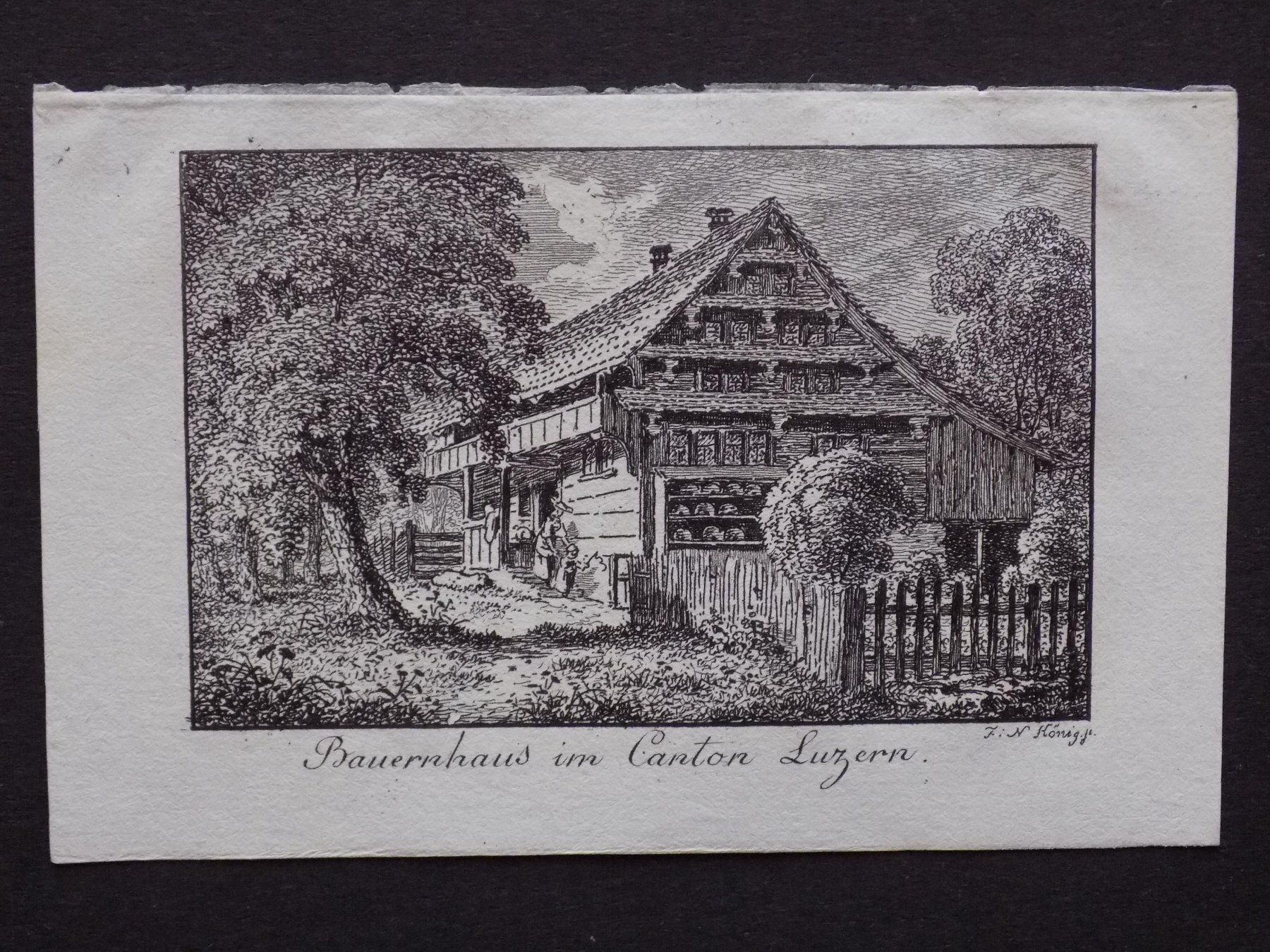 Gravures: Bauernhaus Kanton Luzern – D'occasion à Risch par Rischli15