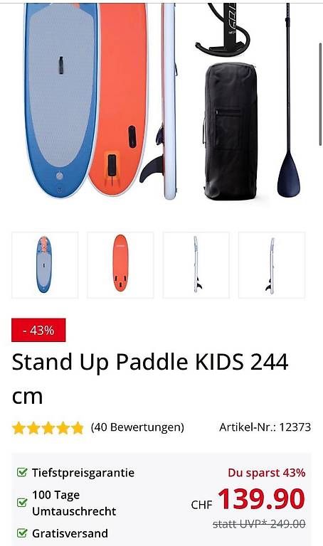 Gonser Surfboards & Schwimmbrette: Stand Up Paddel Kids – Gebraucht aus Schwyz von sdesiree 1