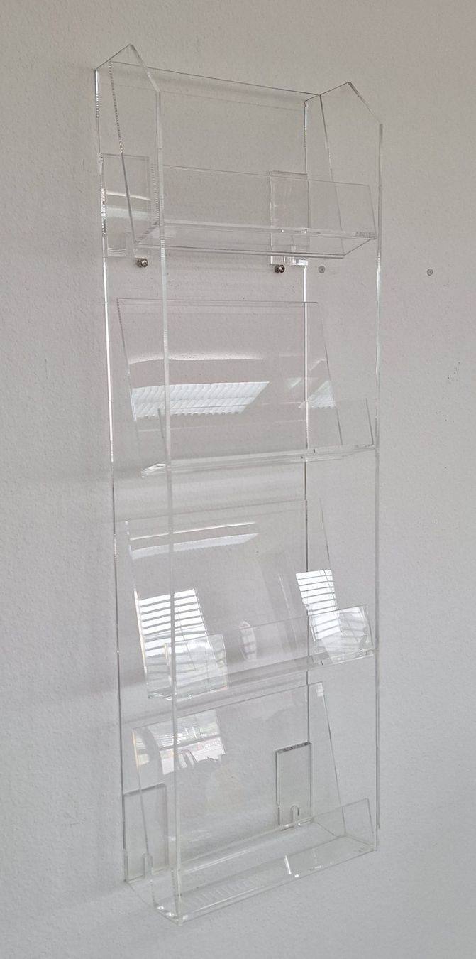 Scaffali: Wand-Kartenständer aus Plexiglas, 4 Fächer – Nuovo (secondo la descrizione) da Spreitenbach venduto da ric_hyq6 3