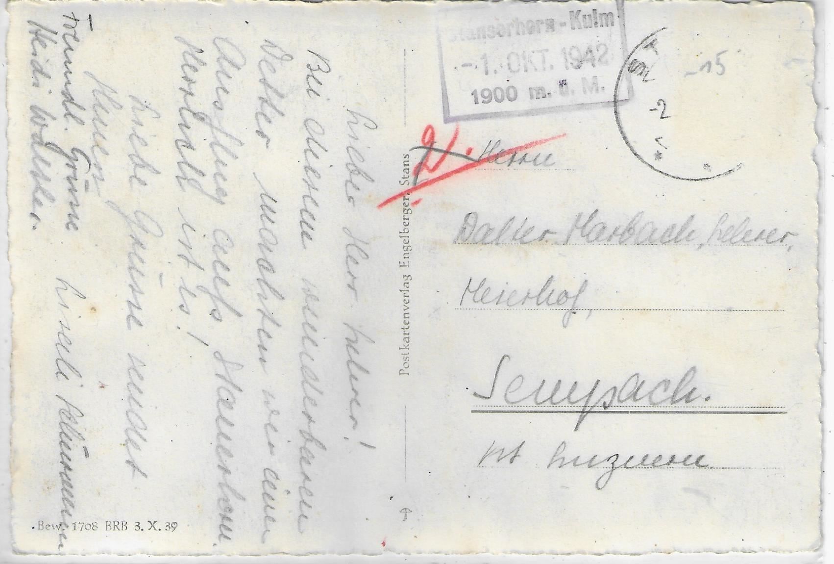 Cartoline postali: Stanserhorn mit Unterwaldneralpen – Usato da Ettingen venduto da Kartenplanet 1