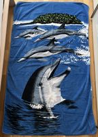 2x Grosse Strandtücher / Badetücher mit Delfin-Motiv 1x1,60m