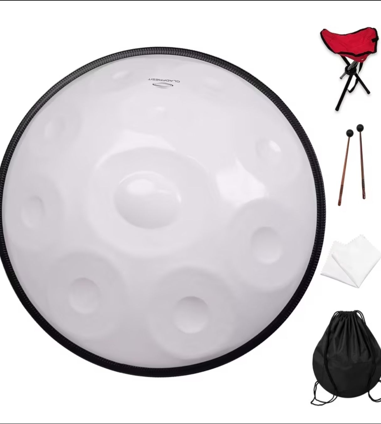 Strumenti musicali: Handpan von Gladfresit d-55.6 cm Weiss – Nuovo e nell'imballaggio originale da Frutigen venduto da Chenel0815