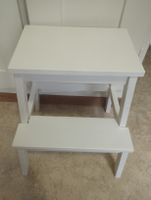 Tritthocker / Blumenhocker/ Beistelltisch weiss 36x50x36 cm